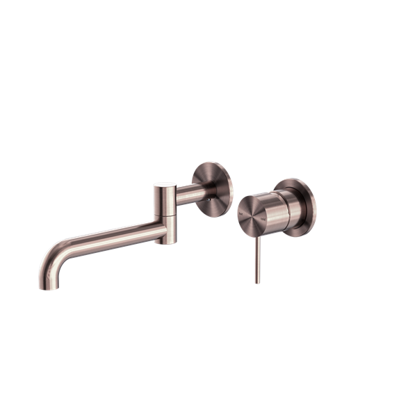Mecca Wall Basin/Bath Mixer Swivel Spout 225mm - Brushed Bronze