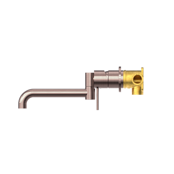 Mecca Wall Basin/Bath Mixer Swivel Spout 225mm - Brushed Bronze