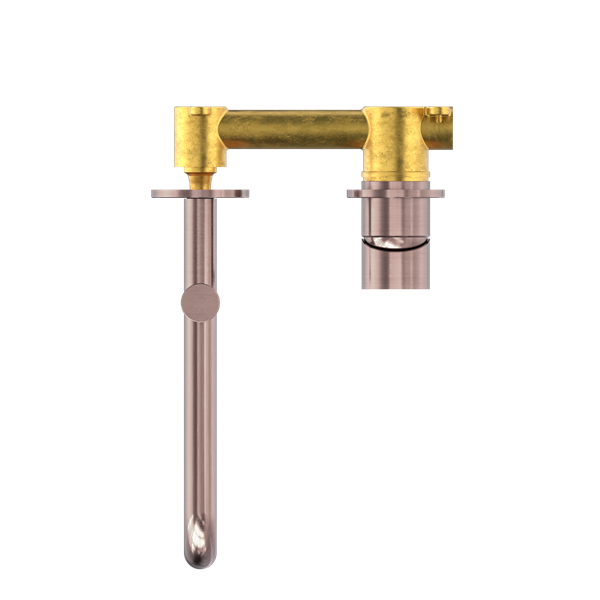 Mecca Wall Basin/Bath Mixer Swivel Spout 225mm - Brushed Bronze
