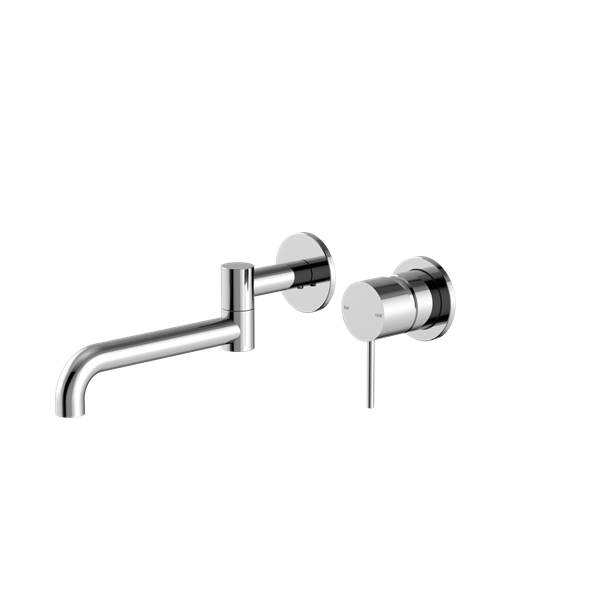 Mecca Wall Basin/Bath Mixer Swivel Spout 225mm - Chrome