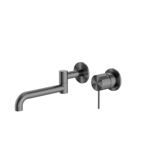 Mecca Wall Basin/Bath Mixer Swivel Spout 225mm - Gunmetal