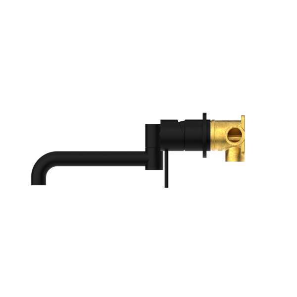 Mecca Wall Basin/Bath Mixer Swivel Spout 225mm - Matte Black