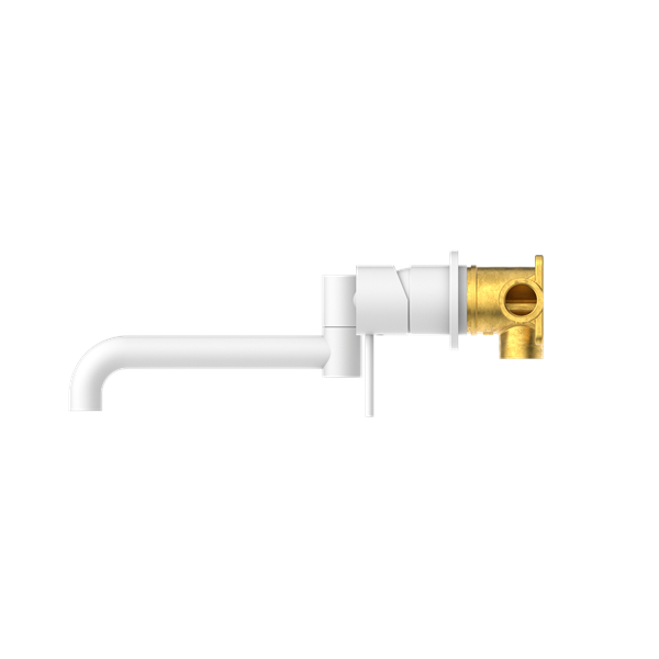 Mecca Wall Basin/Bath Mixer Swivel Spout 225mm - Matte White
