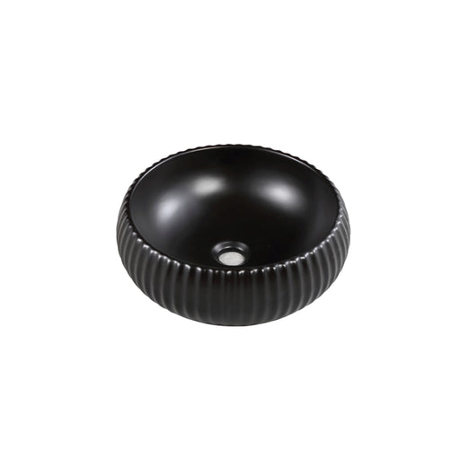 Cascade Round 400mm Above Counter Basin  - Matte Black