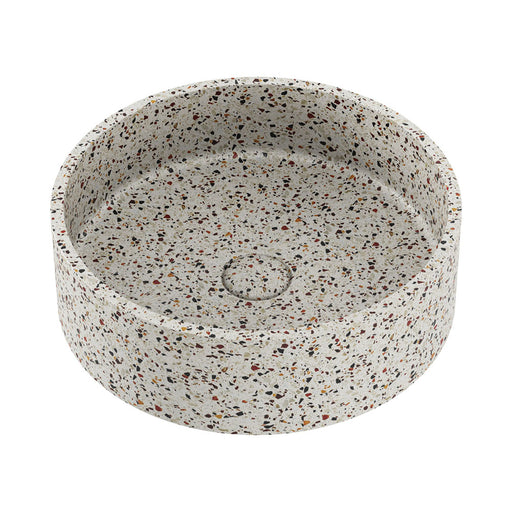 Jada Round Concrete Above Counter Basin - Terrazzo