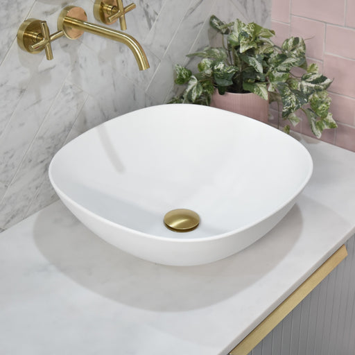 Rolo Soft Square Basin  430mm Matte White