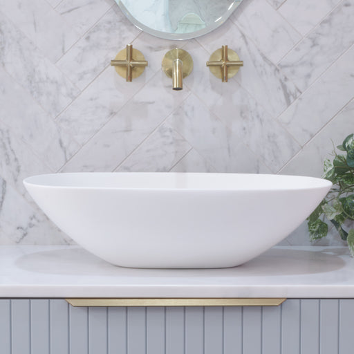 Rolo Soft Square Basin 540mm Matte White