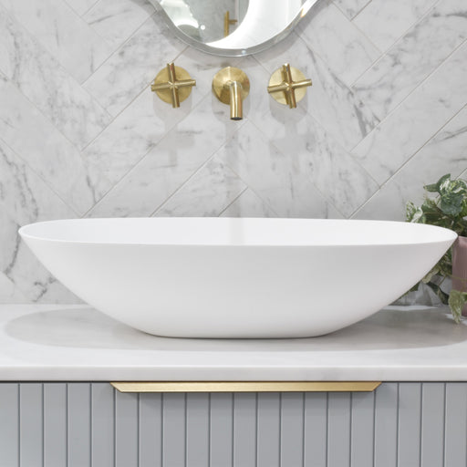 Rolo Soft Square Basin 630mm Matte White