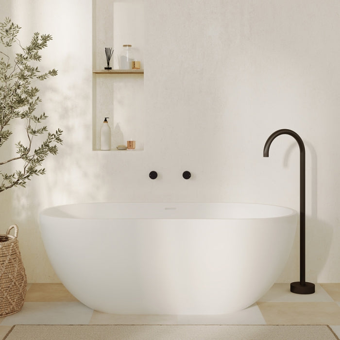 Nero Solid Surface Bath - Matte White