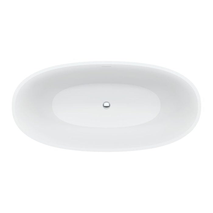 Sasso Solid Surface Bath - Matte White
