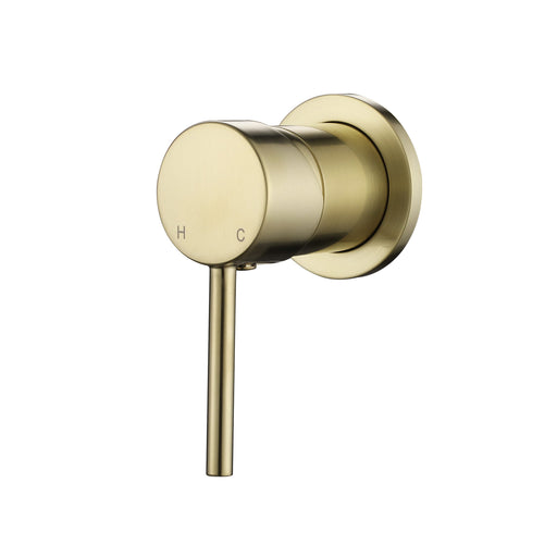 Brushed Bronze Star Mini Shower Mixer PVD Brushed Bronze 60mm Backplate