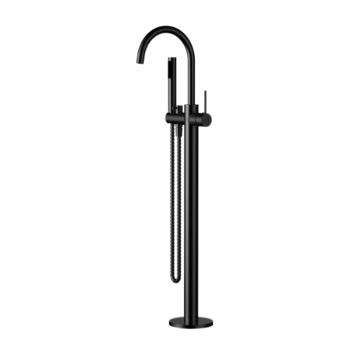 Star Mini Freestanding Bath Mixer  With Hand Shower - Matte Black