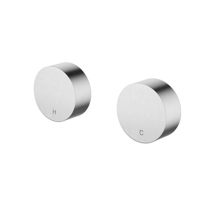 Star Mini Round Wall Top Assemblies - Brushed Chrome