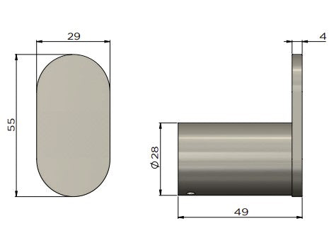 Curvaé Single Robe Hook - Champagne