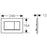 SIGMA30 DUAL FLUSH BUTTON SQUARE MATTE CHROME WITH CHROME TRIM