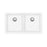 White Kitchen Sink Granite Stone Under Mount Double Bowls 838*476*241mm