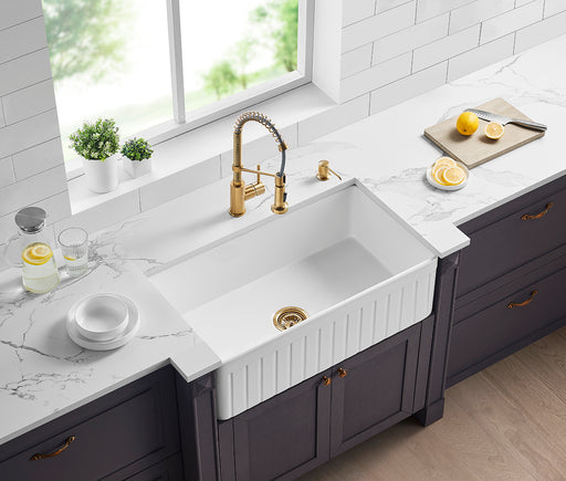 Greenwich Fireclay Farmhouse Sink - Gloss White