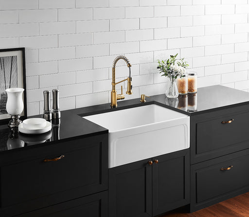 Kensington Fireclay Farmhouse Sink - Gloss White