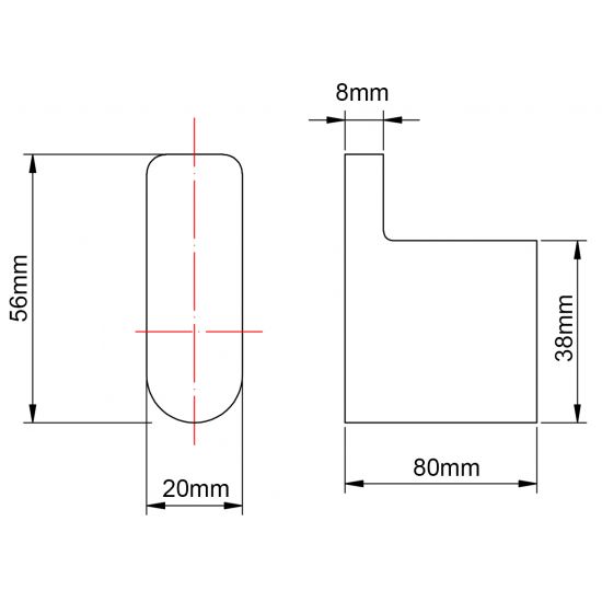 AU Chrome Round Robe Hook