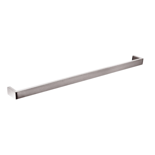IVANO Series Square Brushed Nickel Single Towel Rail 800mm