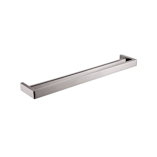 IVANO Series Square Brushed Nickel Double Towel Rail 600mm