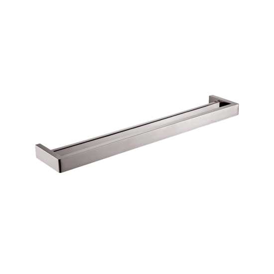 IVANO Series Square Brushed Nickel Double Towel Rail 600mm