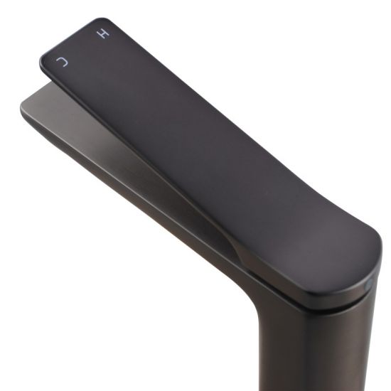 RUSHY Brushed Gun Metal Grey Basin Mixer