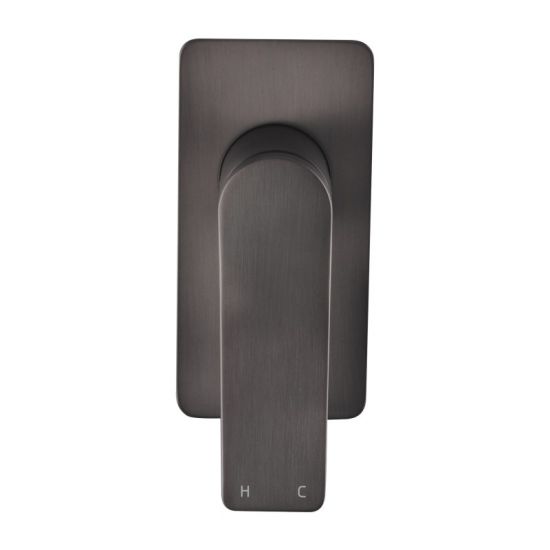 RUSHY Square Brushed Gun Metal Grey Built-in Shower Mixer