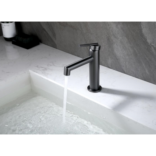 CADDENCE Series Brushed Gun Metal Grey Basin Mixer