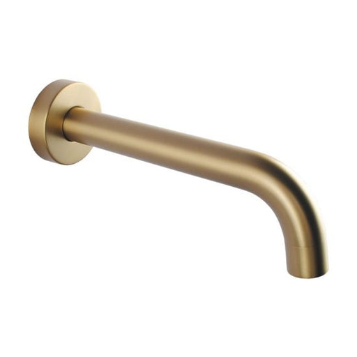 LUCID PIN Series Round Brushed Yellow Gold Bathtub/Basin Wall Spout