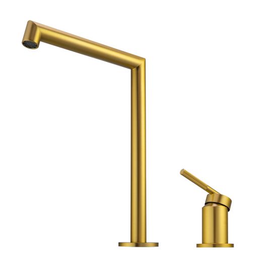 CADDENCE Series Brushed Brass Split Type Basin Mixer
