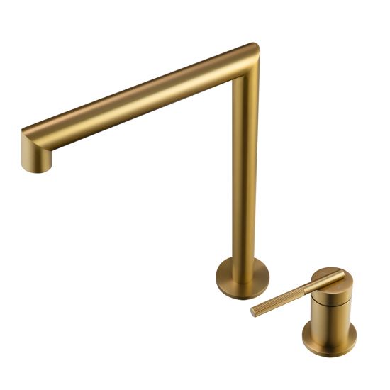 CADDENCE Series Brushed Brass Split Type Basin Mixer