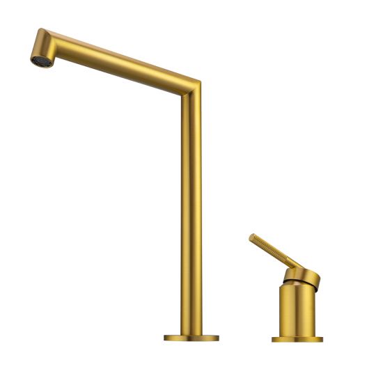 CADDENCE Series Brushed Brass Split Type Basin Mixer