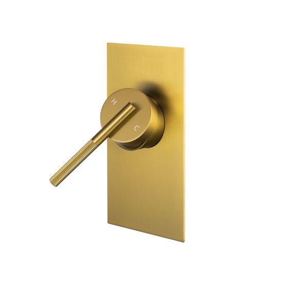 CADDENCE Series Brushed Brass Wall Mixer