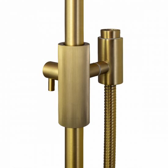 CADDENCE Series Brushed Brass Shower Rail without Handheld Shower