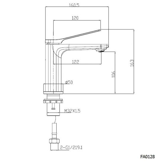 RUSHY Chrome Basin Mixer