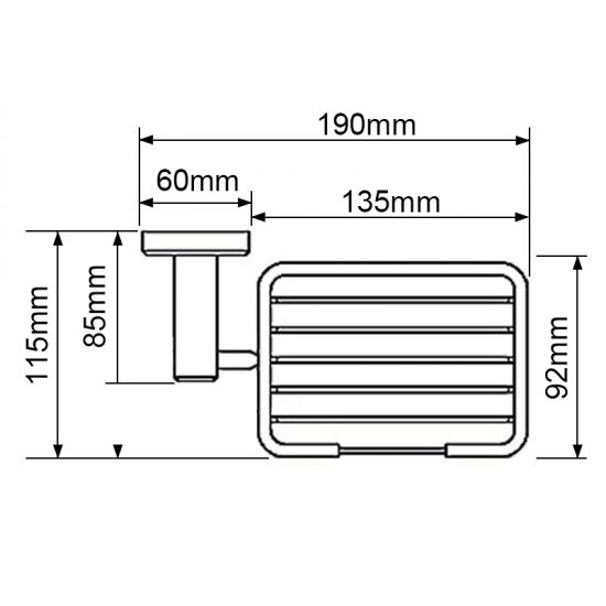 LUCID PIN Round Chrome Stainless Steel Wall Mounted Soap Holder
