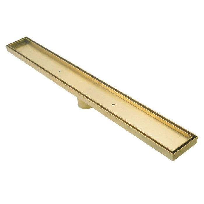 1200 Tile Insert Drain -Pre-Cut or DIY Waste  (80mm Outlet) –  Gold