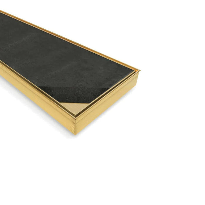 1200 Tile Insert Drain -Pre-Cut or DIY Waste  (80mm Outlet) –  Gold