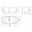 Verona BTW Bathtub 1700mm Gloss White NF