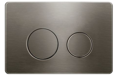ROUND GUN METAL STAINLESS DUAL -FLUSH PUSH PLATE FOR R&T MECHANICAL CONCEALED CISTERN