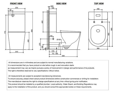 Feanza Black Tornado Toilet Suite