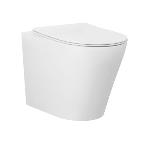 ALZANO RIMLESS WALL FACE PAN SLIM SEAT - MATT WHITE