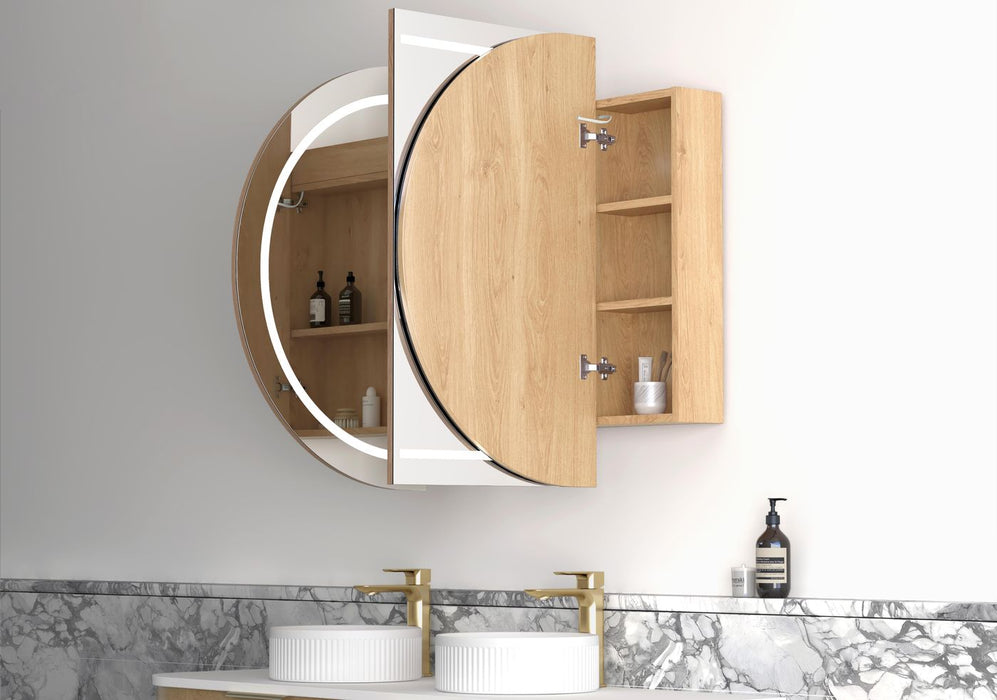 LED Bondi 1500X900 Shaving Cabinet - Natural Oak