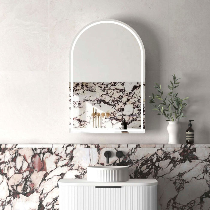 LED Archie Shaving Cabinet White