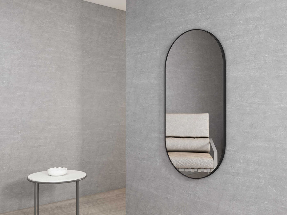 NOOSA OVAL BLACK METAL FRAME MIRROR 1200X600