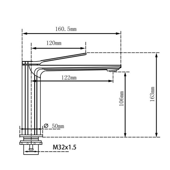 RUSHY Brushed Nickel Basin Mixer
