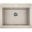 Laveo 490*580*220mm Beige Granite Stone Sink Single Bowl