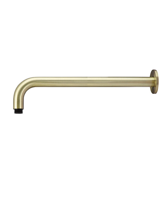 Round Wall Shower Curved  Arm 400mm - Tiger Bronze