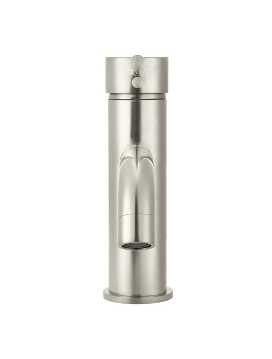 Round Basin Mixer Curved - Brushed Nickel
